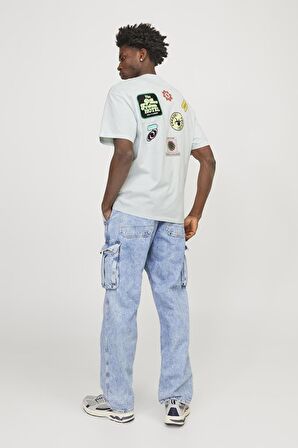 JACK&JONES JORDECAL TEE SS CREW NECK TG LN12254175 A.GRİ