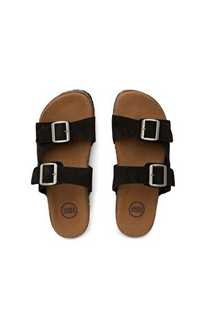 Jack & Jones Erkek Günlük Ayarlanabilir Siyah Birken Terlik - 12231428