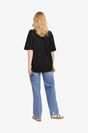 JJXX Jxvalerıa Oversize Kadın Siyah T-Shirt 12252007-Black