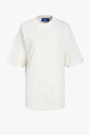 JJXX Jxvalerıa Oversize Kadın Beyaz T-Shirt 12252007-BlancdeBlanc