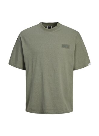 Jack & Jones Yuvarlak Yaka Haki Erkek T-Shirt JCOCOLLECTIVE PRINT TEE SS CREW NEC