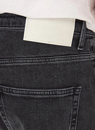 Only & Sons Yüksek Bel Rahat Siyah Erkek Denim Pantolon ONSYOKE TAPERED WB 7850 DOT DNM NOO