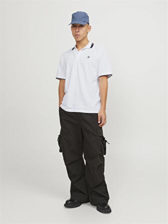 Jack&Jones Polo Yaka Beyaz Erkek T-Shirt 12252395
