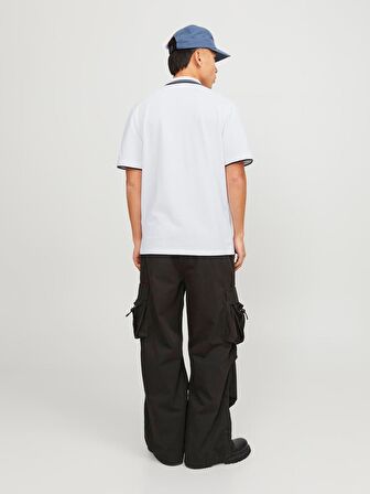 Jack&Jones Polo Yaka Beyaz Erkek T-Shirt 12252395