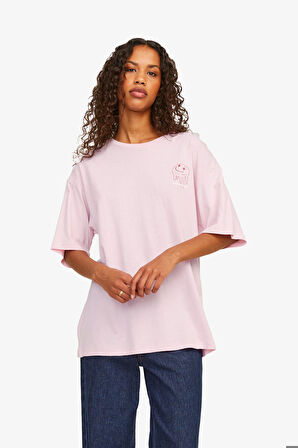 JJXX Jxjade Loose Kadın Pembe T-Shirt 12256036-PinkLady