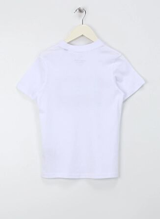 Jack & Jones Baskılı Beyaz Erkek Çocuk T-Shirt JCOLOGAN TEE SS CREW NECK SS24 JNR