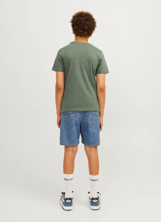 Jack & Jones Baskılı Koyu Yeşil Erkek T-Shirt JORTAMPA FASTRUNNER1 TEE SS CREWNEC