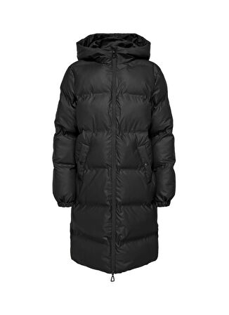 Only Siyah Kadın Kaban ONLLEA RAIN PUFFER COAT CC OTW