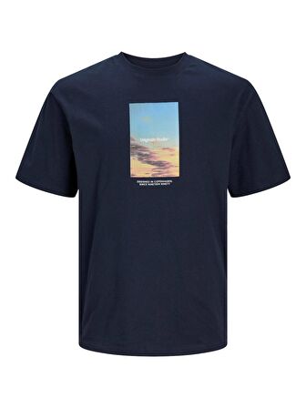 Jack&Jones Plus Lacivert Erkek T-Shirt 12257513
