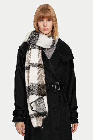 Only Kadın Onllıma Desenli Yumuşak Dokulu Atkı 15297979 Siyah