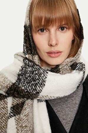 Only Kadın Onllıma Desenli Yumuşak Dokulu Atkı 15297979 Siyah