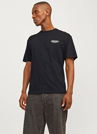 Jack & Jones Bisiklet Yaka Siyah Erkek T-Shirt 12256793_JJOLIVE TEE SS CREW NECK