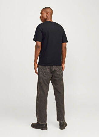 Jack & Jones Bisiklet Yaka Siyah Erkek T-Shirt 12256793_JJOLIVE TEE SS CREW NECK
