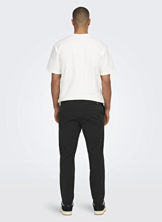 Only & Sons Yüksek Bel Dar Paça Normal Siyah Erkek Pantolon ONSLINUS TAPER 0183 PANT NOOS