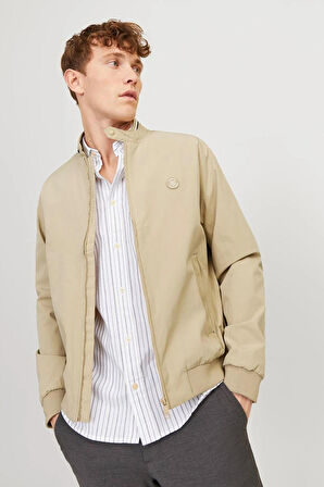 Jack & Jones Erkek Jprblubrook Dik Yaka Mevsimlik Mont 12251906 Bej