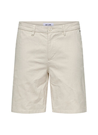 Only & Sons Açık Bej Erkek Kargo Şort ONSMARK 0011 COTTON LINEN SHORTS NO