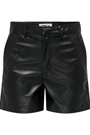ONLIDINA HW FAUX LEATHER SHORTS CC PNT SİYAH 15324964
