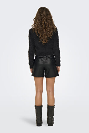 ONLIDINA HW FAUX LEATHER SHORTS CC PNT SİYAH 15324964