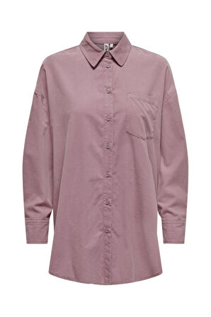 Only Kadın Bol Kesim Yumuşak İnce Fitilli Kadife Gömlek - 15325095