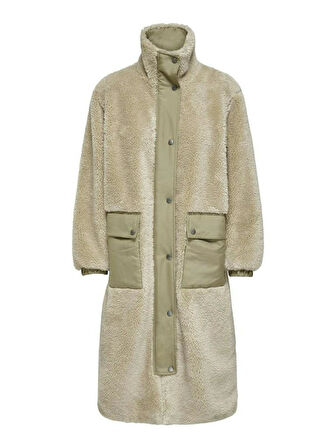 Only Sascha Contrast Sherpa Uzun Kadın Ceket 15325211