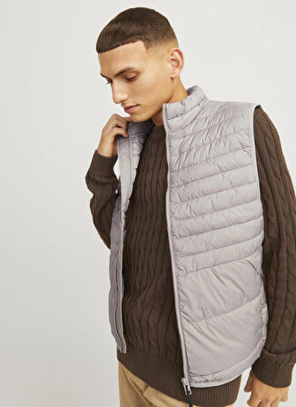 Jack & Jones Bej Erkek Mont JJESTATE PACKABLE BW COLLAR NOOS
