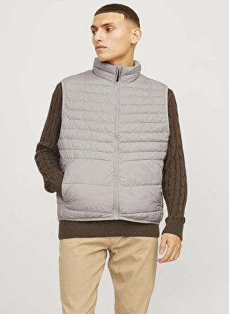 Jack & Jones Bej Erkek Mont JJESTATE PACKABLE BW COLLAR NOOS