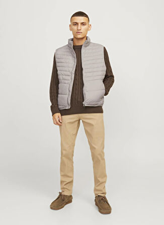 Jack & Jones Bej Erkek Mont JJESTATE PACKABLE BW COLLAR NOOS