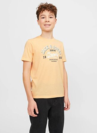 Jack & Jones Baskılı Somon Erkek T-Shirt JJELOGO TEE SS NECK 2 COL 23/24 NOO