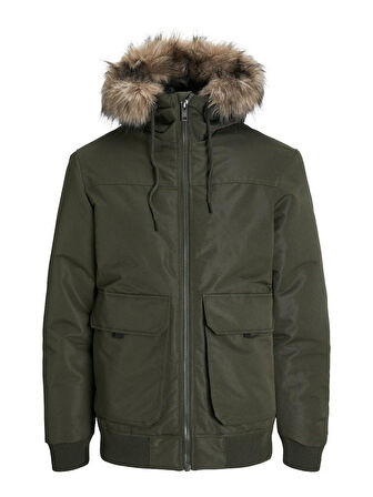 Jack Jones Construct Faux Fur Erkek Bomber Mont 12258409