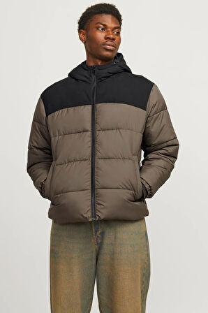 Jack & Jones Moon Hood Puffer Erkek Mont 12256882