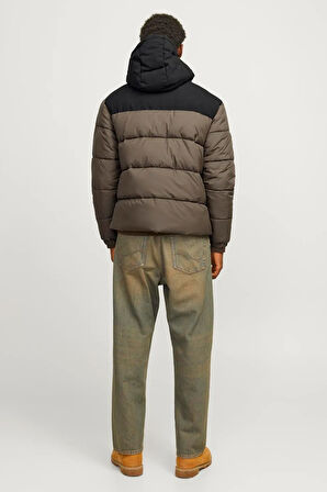 Jack & Jones Moon Hood Puffer Erkek Mont 12256882