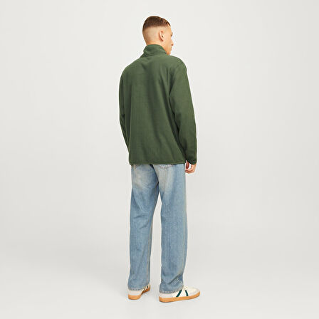 Jack Jones Quarter Zip Sweatshirt Corp Logo Polar Fleece