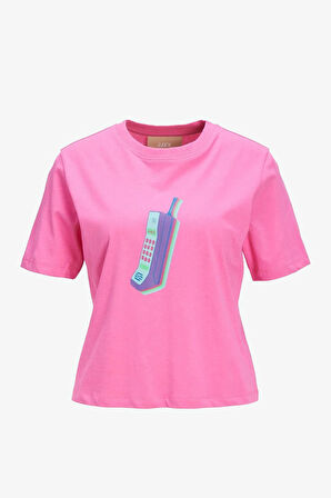 JJXX Jxsally Kadın Pembe T-Shirt 12227968-PeachEcho