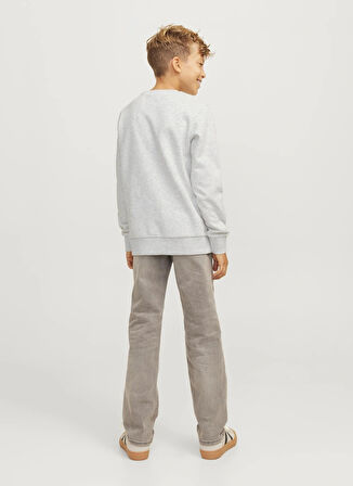 Jack & Jones Baskılı Erkek Çocuk Beyaz Sweatshırt 12258967