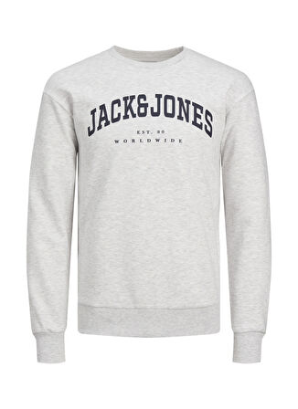 Jack & Jones Baskılı Erkek Çocuk Beyaz Sweatshırt 12258967