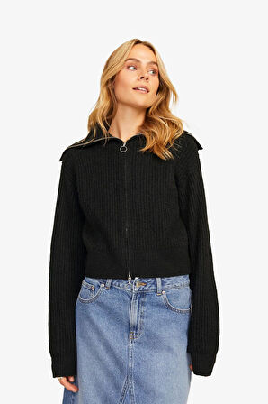 JJXX Jxgılly Dıverse Kadın Siyah Fermuarlı Hırka 12255361-Black