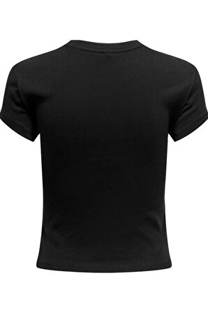 ONLELINA S/S O-NECK SHORT TOP JRS NOOS SİYAH