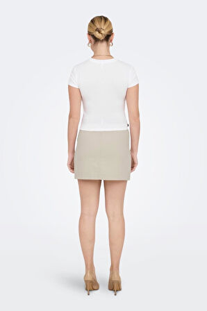 ONLELINA S/S O-NECK SHORT TOP JRS NOOS BEYAZ