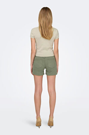 ONLELINA S/S O-NECK SHORT TOP JRS NOOS AÇIK BEJ