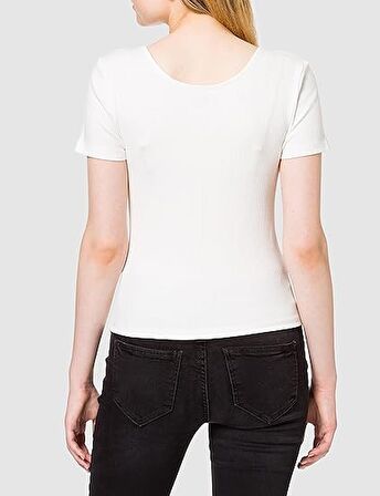 15319444 Only Onlfree Lıfe Structure S/S Modaltop Jrs Kadın T-shirt Cloud Dancer