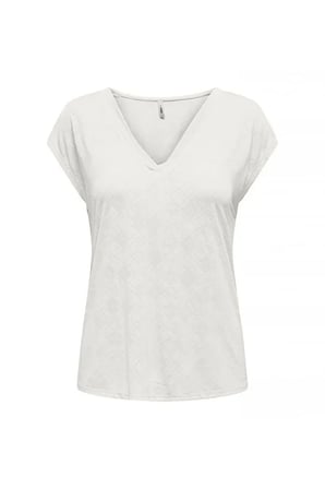 Only ONLFREE LIFE STRUC. S/S MODALTOP JRS Beyaz Kadın T-Shirt 15319446