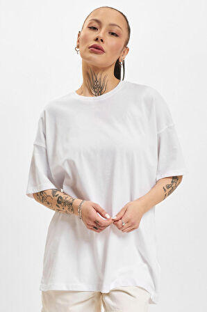 Only Kadın Onlmay Bisiklet Yaka Oversize %100 Pamuk T-Shirt 15261790 Beyaz