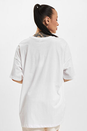 Only Kadın Onlmay Bisiklet Yaka Oversize %100 Pamuk T-Shirt 15261790 Beyaz