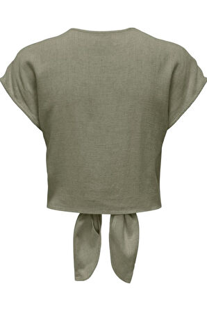 ONLSIESTA SS KNOT LIN BL SHIRT PNT NOOS YEŞİL