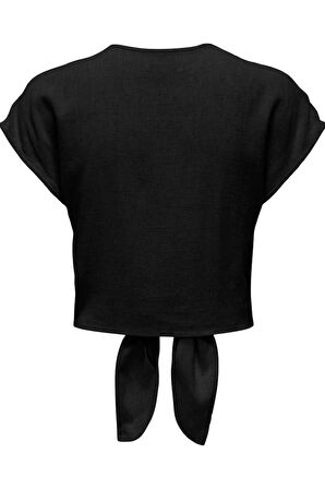 ONLSIESTA SS KNOT LIN BL SHIRT PNT NOOS SİYAH