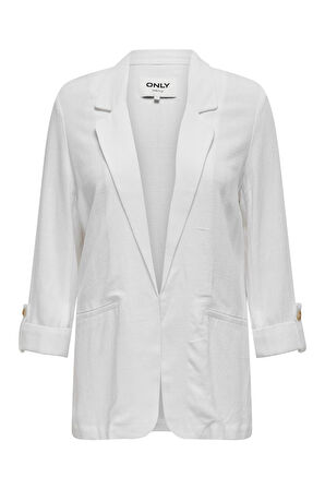 Only Kadın Onlsıesta Rahat Kalıp Keten Blazer Ceket 15322274 Kırık Beyaz