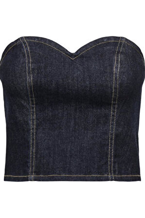 ONLTIKI S/L DNM RINSE CORSET TOP GUA KOYU MAVİ15325559