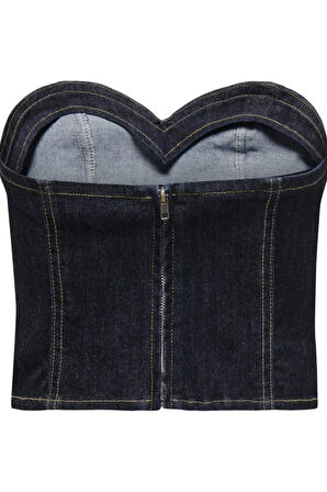 ONLTIKI S/L DNM RINSE CORSET TOP GUA KOYU MAVİ15325559