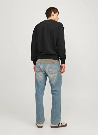 Jack & Jones Bisiklet Yaka Siyah Erkek Sweatshırt 12257853_JJECHARGE SWEAT CREW NECK