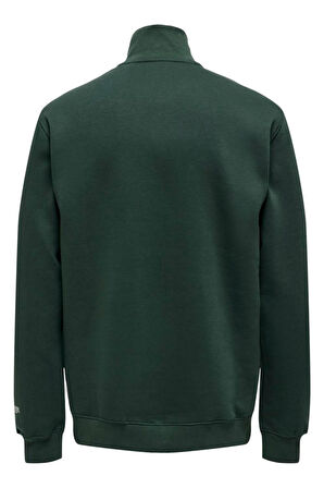 ONSRILEY REG 1/4 ZIP HIGH NECK SWT ZÜMRÜT YEŞİLİ22030160